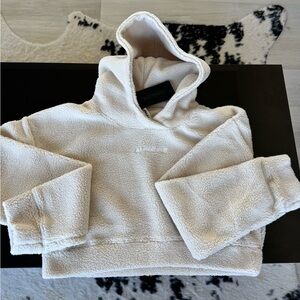 King Crop Hoodie - Vanilla